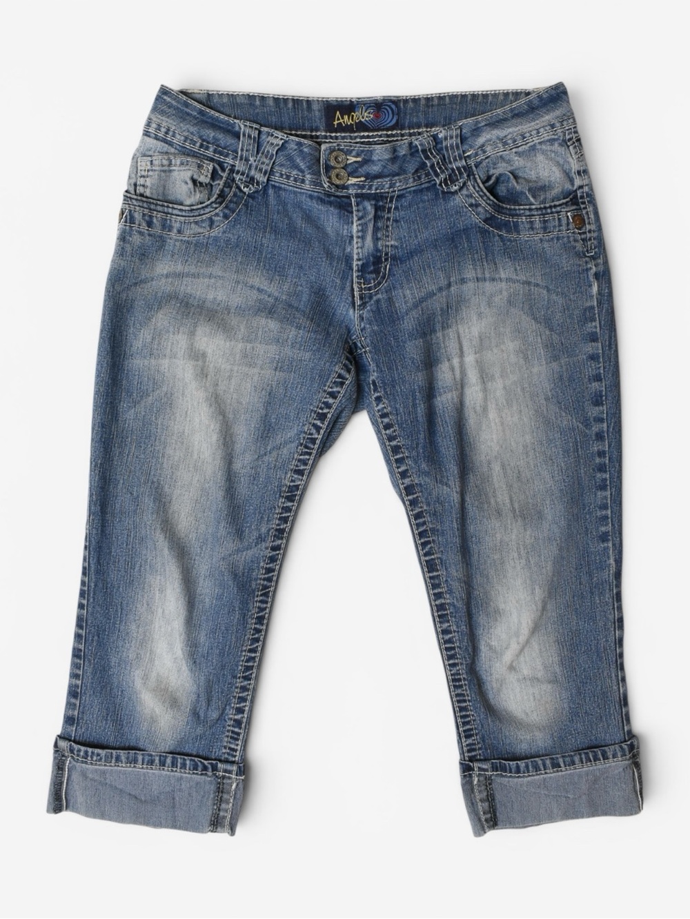 ANGELS Y2K Denim Low Rise Crop Pants
